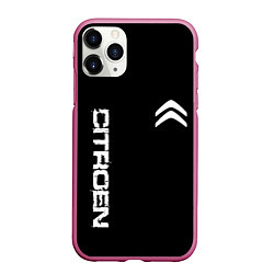 Чехол iPhone 11 Pro матовый Citroen logo white