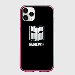 Чехол iPhone 11 Pro матовый Rainbow six stells, цвет: 3D-малиновый