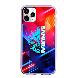 Чехол iPhone 11 Pro матовый Samurai neon game