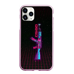 Чехол iPhone 11 Pro матовый AK-47 Neon Rider - CS:GO, цвет: 3D-розовый