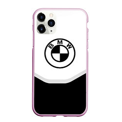 Чехол iPhone 11 Pro матовый BMW sport geometry, цвет: 3D-розовый