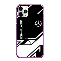 Чехол iPhone 11 Pro матовый Mercedes bens geometry