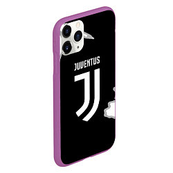 Чехол iPhone 11 Pro матовый Juventus fc краски, цвет: 3D-фиолетовый — фото 2