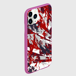Чехол iPhone 11 Pro матовый Яркий абстрактный узор для спорта, цвет: 3D-фиолетовый — фото 2