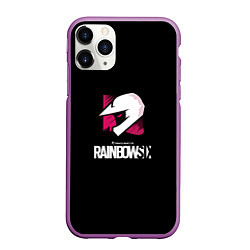 Чехол iPhone 11 Pro матовый Rainbow six шутер гейм стиль