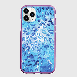 Чехол iPhone 11 Pro матовый Абстракция паттерн воды и неба, цвет: 3D-фиолетовый