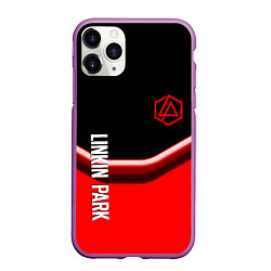 Чехол iPhone 11 Pro матовый Linkin park geometry line steel