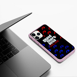 Чехол iPhone 11 Pro матовый NFS x GTA pattern, цвет: 3D-розовый — фото 2