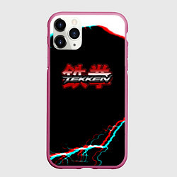Чехол iPhone 11 Pro матовый Tekken storm game, цвет: 3D-малиновый