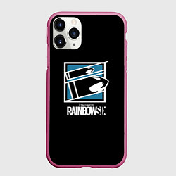 Чехол iPhone 11 Pro матовый Том Кленси радуга, цвет: 3D-малиновый