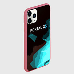 Чехол iPhone 11 Pro матовый Portal abstraction game valve, цвет: 3D-малиновый — фото 2