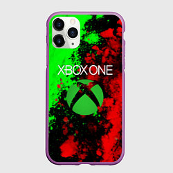 Чехол iPhone 11 Pro матовый Xbox битва красок, цвет: 3D-фиолетовый