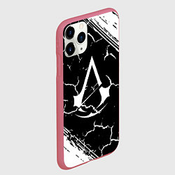 Чехол iPhone 11 Pro матовый Кредо убийцы блэк, цвет: 3D-малиновый — фото 2