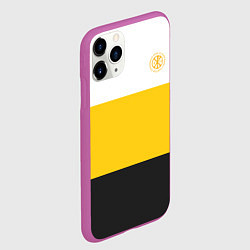 Чехол iPhone 11 Pro матовый За веру царя и святую триединую Русь желтая, цвет: 3D-фиолетовый — фото 2