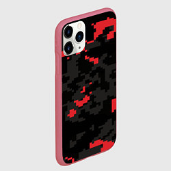 Чехол iPhone 11 Pro матовый Камуфляжная текстура милитари, цвет: 3D-малиновый — фото 2