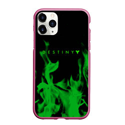 Чехол iPhone 11 Pro матовый Destiny fire green, цвет: 3D-малиновый