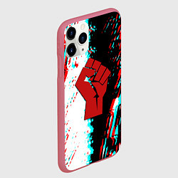Чехол iPhone 11 Pro матовый СССР краска текстура, цвет: 3D-малиновый — фото 2