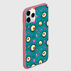 Чехол iPhone 11 Pro матовый Глаза оборотней, цвет: 3D-малиновый — фото 2