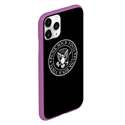 Чехол iPhone 11 Pro матовый Ramones logo rock, цвет: 3D-фиолетовый — фото 2