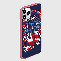 Чехол iPhone 11 Pro матовый English rock band The Who, цвет: 3D-малиновый — фото 2
