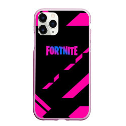 Чехол iPhone 11 Pro матовый Fortnite geometry pink