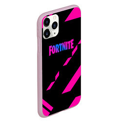 Чехол iPhone 11 Pro матовый Fortnite geometry pink, цвет: 3D-розовый — фото 2