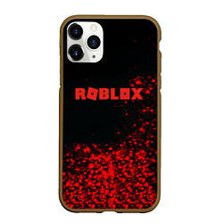 Чехол iPhone 11 Pro матовый Roblox красные краски, цвет: 3D-коричневый