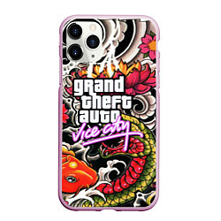 Чехол iPhone 11 Pro матовый GTA vice city yakudza