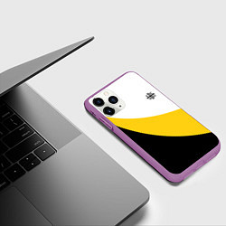 Чехол iPhone 11 Pro матовый За веру царя и святую триединую Русь Малая черная, цвет: 3D-фиолетовый — фото 2