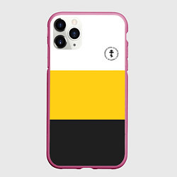 Чехол iPhone 11 Pro матовый За веру царя и святую триединую Русь Крест на узор, цвет: 3D-малиновый