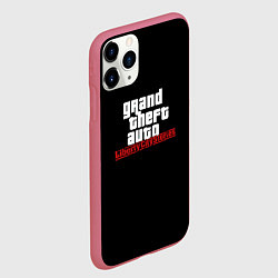 Чехол iPhone 11 Pro матовый Либерти сити гта, цвет: 3D-малиновый — фото 2