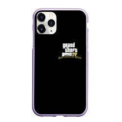 Чехол iPhone 11 Pro матовый GTA 6 logo game, цвет: 3D-светло-сиреневый