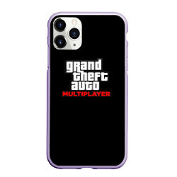 Чехол iPhone 11 Pro матовый GTA мультиплеер, цвет: 3D-светло-сиреневый