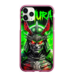 Чехол iPhone 11 Pro матовый Samurai green, цвет: 3D-малиновый