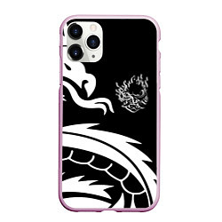 Чехол iPhone 11 Pro матовый Samurai dragon steel japan