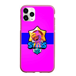 Чехол iPhone 11 Pro матовый Brawl stars sandy, цвет: 3D-малиновый