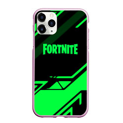 Чехол iPhone 11 Pro матовый Fortnite geometry green