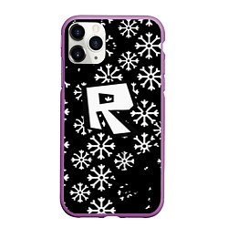 Чехол iPhone 11 Pro матовый Roblox winter, цвет: 3D-фиолетовый