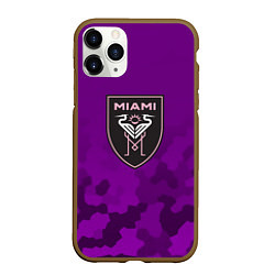 Чехол iPhone 11 Pro матовый Inter Miami logo pattern