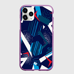 Чехол iPhone 11 Pro матовый Абстрактный фон с пятнистым узором, цвет: 3D-фиолетовый