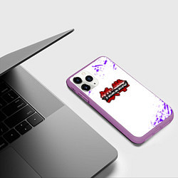 Чехол iPhone 11 Pro матовый Tekken colors splash, цвет: 3D-фиолетовый — фото 2