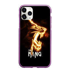 Чехол iPhone 11 Pro матовый Lion fire King