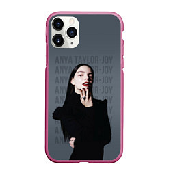 Чехол iPhone 11 Pro матовый Actress - Anya Taylor Joy, цвет: 3D-малиновый