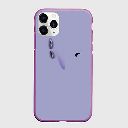 Чехол iPhone 11 Pro матовый Эмоция хандры, цвет: 3D-фиолетовый