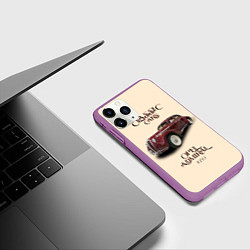 Чехол iPhone 11 Pro матовый Классические автомобиль 1939 года Opel Admiral, цвет: 3D-фиолетовый — фото 2