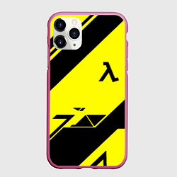 Чехол iPhone 11 Pro матовый Half life geometry, цвет: 3D-малиновый
