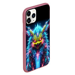 Чехол iPhone 11 Pro матовый Terrible Pikachu - nightmare, цвет: 3D-малиновый — фото 2