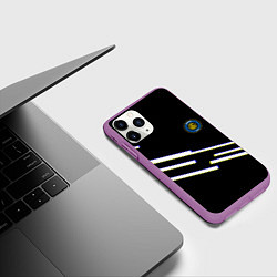 Чехол iPhone 11 Pro матовый Inter line fc, цвет: 3D-фиолетовый — фото 2