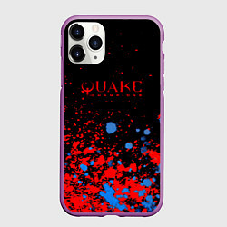 Чехол iPhone 11 Pro матовый Квейк чемпион, цвет: 3D-фиолетовый