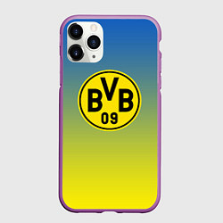 Чехол iPhone 11 Pro матовый Borussia gradient, цвет: 3D-фиолетовый